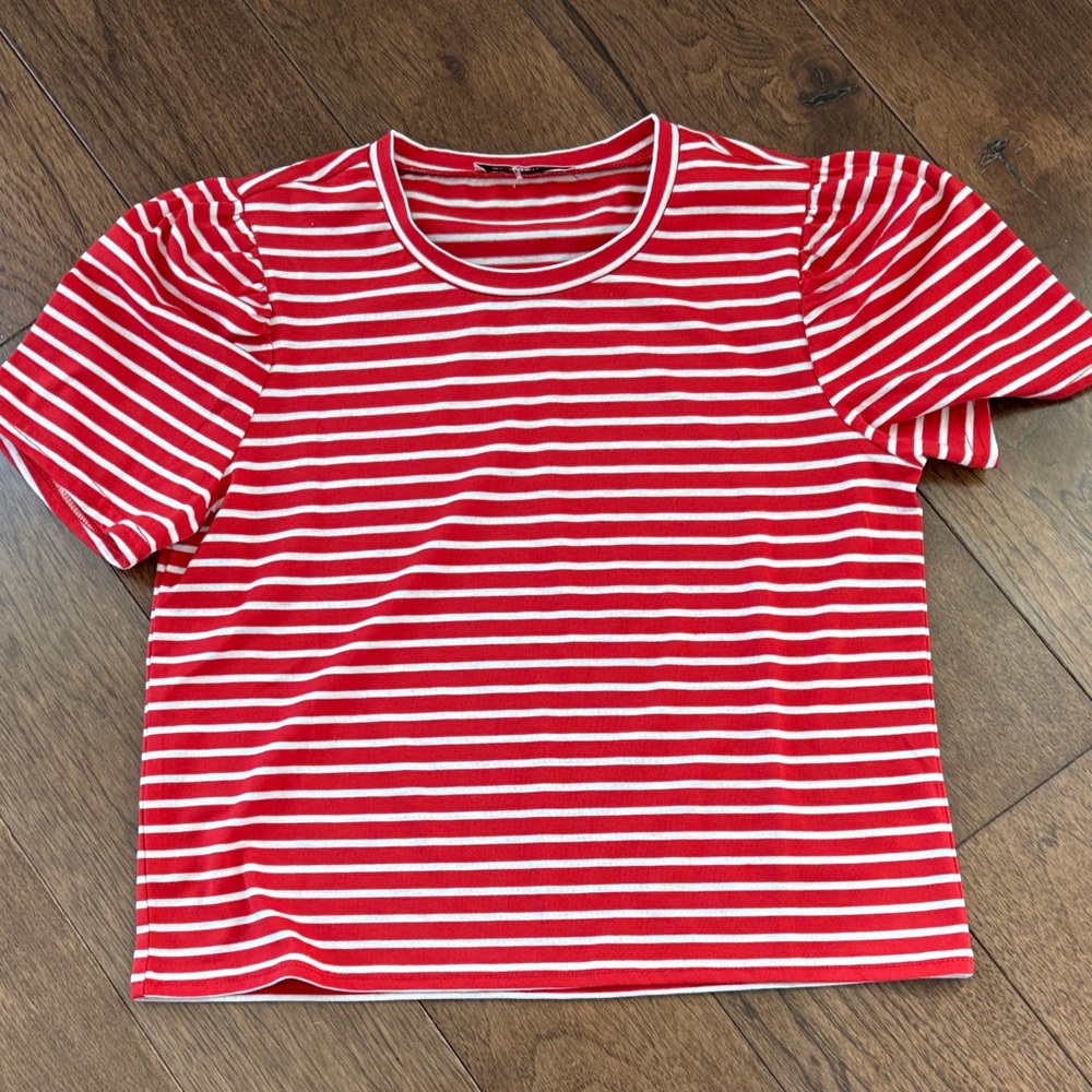 Red Striped Women's T-Shirt